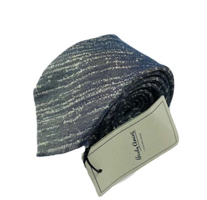 Hardy Amies Gray White Woven Pure Silk Mens Tie 2.75 Inch Width NWT - Picture 1 of 3