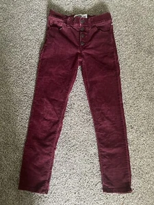 Old Navy Rockstar High Rise Super Skinny Maroon Corduroy Pants Size 8 Plus - Picture 1 of 7
