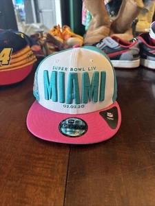 Super Bowl LIV Miami 9Fifty White/Teal/Pink Snapback - New Era - Picture 1 of 7