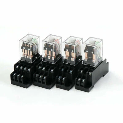 Electromagnetic Relay Set 12VDC 24VDC 36VAC 110VAC 220AC 24VAC Coil Power Relay - Image 1 of 4