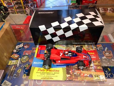100770007 MINICHAMPS 1 18 F1 BRABHAM ALFA ROMEO #7 BT45B 1977 WATSON SHIP.WORLD. - Immagine 1 di 4