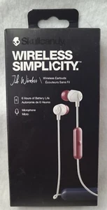 Skullcandy Jib white & maroon Wireless In-Ear Headphones with inline mic. New. - Picture 1 of 6