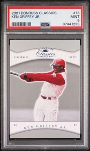 2001 DONRUSS CLASSICS #13 KEN GRIFFEY JR PSA 9 NEUWERTIG SEELEUTE ROT NUR 4 HÖHER - Bild 1 von 2
