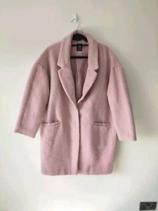Atmosphere Womens Pink Oversized Boyfriend Coat Jacket Size 14 Warm Winter - Picture 1 of 13