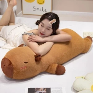 Kuscheltier Capybara 70cm Plüsch Meerschweinchen XXL Stofftier flauschig Deko - Bild 1 von 3