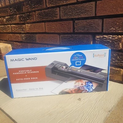 Vupoint Solutions MAGIC WAND Portable Handheld Auto Dock Feed Scanner Fac Sealed - Image 1 of 4