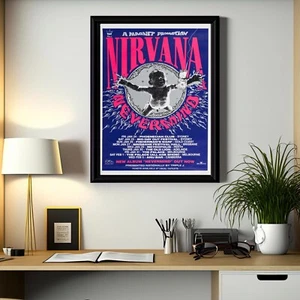 Nirvana Never Mind Australian Tour Classic Concert Poster Ready To Frame A3 - Picture 1 of 12