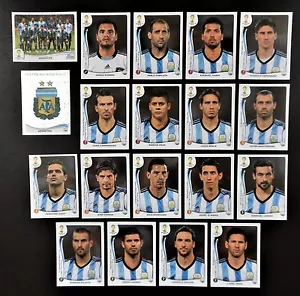 Panini FIFA World Cup Brazil 2014 Complete Team Argentina, Messi + Foil Badge - Picture 1 of 1
