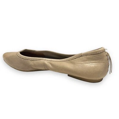 Zapatos planos de ballet Frye para mujer Regina 5,5 DEFECTUOSOS de cuero crema ceniza neutros Foto 1 de 4