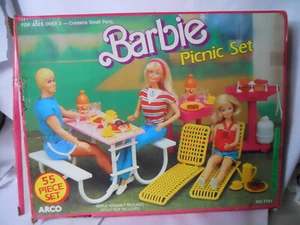Barbie PICNIC SET #7751 1989 Arco - Picture 1 of 9