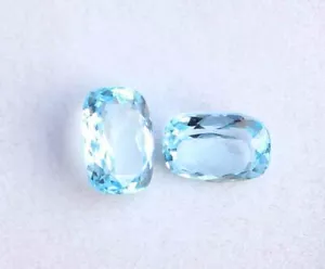 Blue Topaz Cushion Cut Loose Gemstone 14x10 mm VVS Loose Gemstone 16.50 Cts - Picture 1 of 2