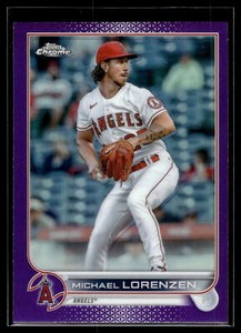 Michael Lorenzen 2022 Topps Chrome Update Purple Refractor Card  #USC134