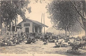 CPA 20 CORSE BARCHETTA LA GARE TROUPEAU DE CHEVRES - Picture 1 of 1