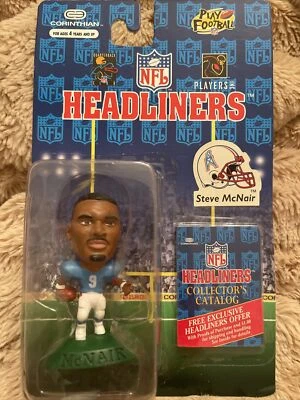 Nova estatueta colecionável Steve McNair, Oilers 1996 NFL Headliners Football 3" D3 - Imagem 1 de 4