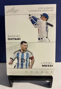 MESSI *SHOHEI OHTANI 2023 FOGLIA ESCLUSIVA LEGGENDE DUO COME NUOVA CARTA BASEBALL/CALCIO - Foto 1 di 4