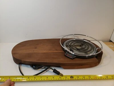 Hamilton Beach Fifth Burner Hot Plate горелка буфет с деревянным основанием - Изображение 1 из 4