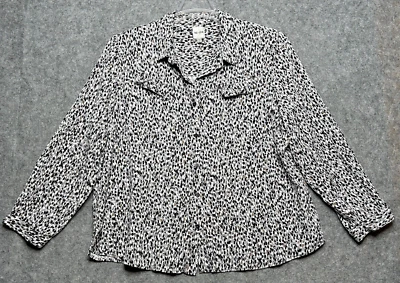 NIC+ZOE Shirt Womens XXL Gray Pebble Flowy Tunic Faux Pocket Office Travel Comfy - Image 1 of 4