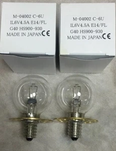 HAAG-STREIT 6V4.5A HS900-930 M-04002 Eiko 41318 Lampadina Lampada a fessura made JAPAN *2 pz - Foto 1 di 10