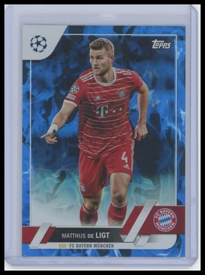 2022-23 Topps UEFA #161 Matthijs de Ligt Blue Inferno Foil #/125 - Image 1 of 2