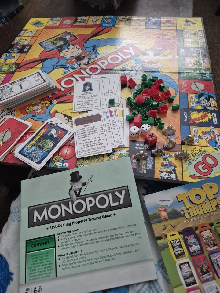 DC Comics Monopoly 2014 Full Set  Never Played Complete Batman Wonder Woman - Image 1 of 4