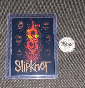 Lote de mini póster personalizado refractor Holofoil Slipknot tarjetas coleccionables y prendedores - Imagen 1 de 4