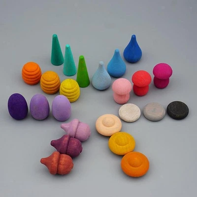 Natural Wood Shapes Plain Mini Wooden Peg Dolls Ready to Decoate Accessories - image 1 of 4