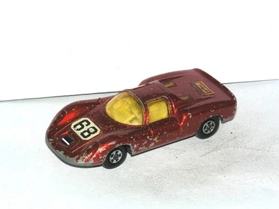 Винтажный Lesney спичечный коробок #68 Porsche 910 ** красный свет специальный ** - Изображение 1 из 3