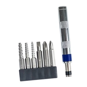 7Pcs Manual Impact Driver Set Damaged Screw Extractor Wearproof Multifunction - Picture 1 of 6
