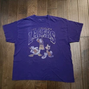 Los Angeles Lakers Men's Junk Food Purple Disney Mickey Squad T-shirt - Size XL - Picture 1 of 14