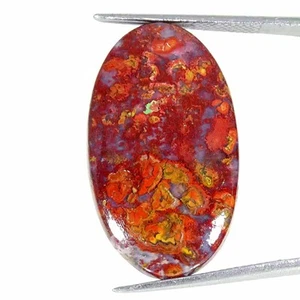 17,50 kt Natürlicher Ungarischer Achat Oval Cabochon Lose Edelstein 16 x 28 x 4 mm - Bild 1 von 5