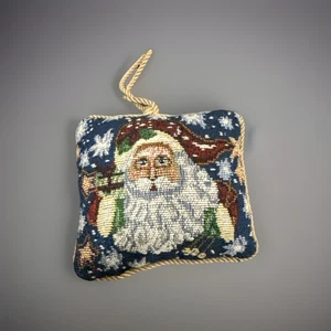 Mini Almohada Tapiz Bordado Papá Noel Navidad Adorno Decoración 5"x5" - Imagen 1 de 1