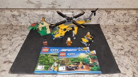 LEGO CITY: Jungle Cargo Helicopter (60158) w/ Instructions - Incomplete See Pics