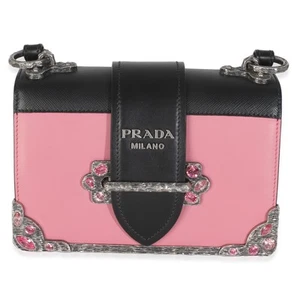 Prada Pink Calfskin Embellished Small Cahier Bag - Picture 1 of 9