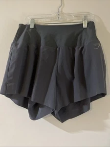 GymShark Shorts Womens L Vital Seamless 2 in 1 Lined Active Gym Bottom Gray - Picture 1 of 7