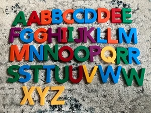 Jumbo Uppercase Magnetic Letters | Alpha Magnets | 42 ABC Alphabet Magnets Set - Picture 1 of 4