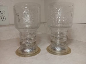 2 Lord Of The Rings Glass Goblets Gandalf & Arwen Dec 2001 Burger King READ - Picture 1 of 8
