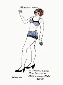 Stoffkunst Puppe Muster "Schaufensterpuppe" von Mary Tressler - Bild 1 von 1