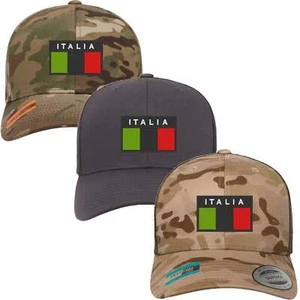 Subdued ITALIA FLAG CAP Hat Italian Italy Flexfit yupoong - Imagen 1 de 10