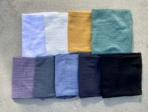 Crisp Cotton Square Scarf, Multi Options, Tichel, Large Bandana, Headwear Gift - Picture 1 of 21