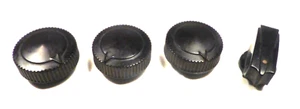 vIntage PHILCO 38-2 CONSOLE : SET 3 BAKELITE push-on BROWN KNOBS & 1 LEVER - Bild 1 von 4