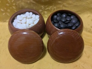Clam Go Stones Size34 made in Hyuga with Go Bowls Igo Japan 2 - Picture 1 of 19