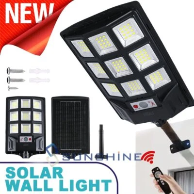 800W De Luz LED Lampara Solares Para Patio Exterior Jardin Luces Calle Focos - Image 1 of 4