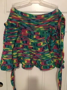 Apron - Handmade Multi Color Crochet - Picture 1 of 4