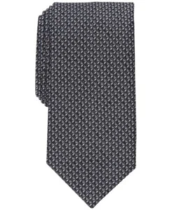 $69 New Perry Ellis Men's Neck Tie Black Textured Size One - Picture 1 of 6