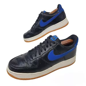 nike air force 1 low size uk 9 black royal gum soles sports shoes C10057-001 - Picture 1 of 12