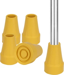 4Pcs Replacement Crutch Tips, 7/8 Inch Heavy Duty Thickened Rubber Cane Tip, Non - Picture 1 of 12