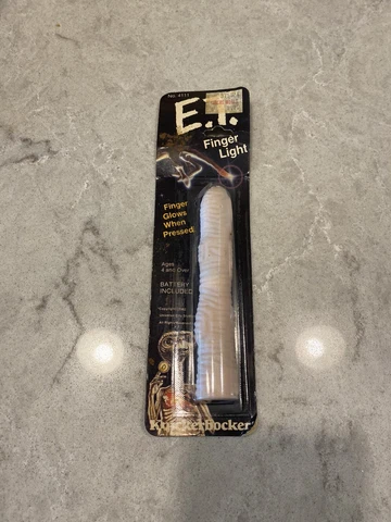 New 1982 E.T Finger Light 5" Rubber Original Universal Studios Knickerbocker VTG Cover