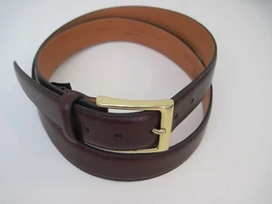 Trafalgar handpolierter Cortina Leder braun eleganter Gürtel goldfarbene Schnalle 38/55 - Bild 1 von 6