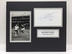 RARE Sir Geoff Hurst England Signed Photo Display + COA 1966 WORLD CUP FINAL - Picture 1 of 3
