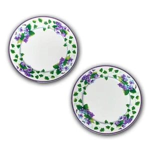 Waverly, Garden Room, Sweet Violet, 11" Dinner Plates, Set of 2 - Picture 1 of 3